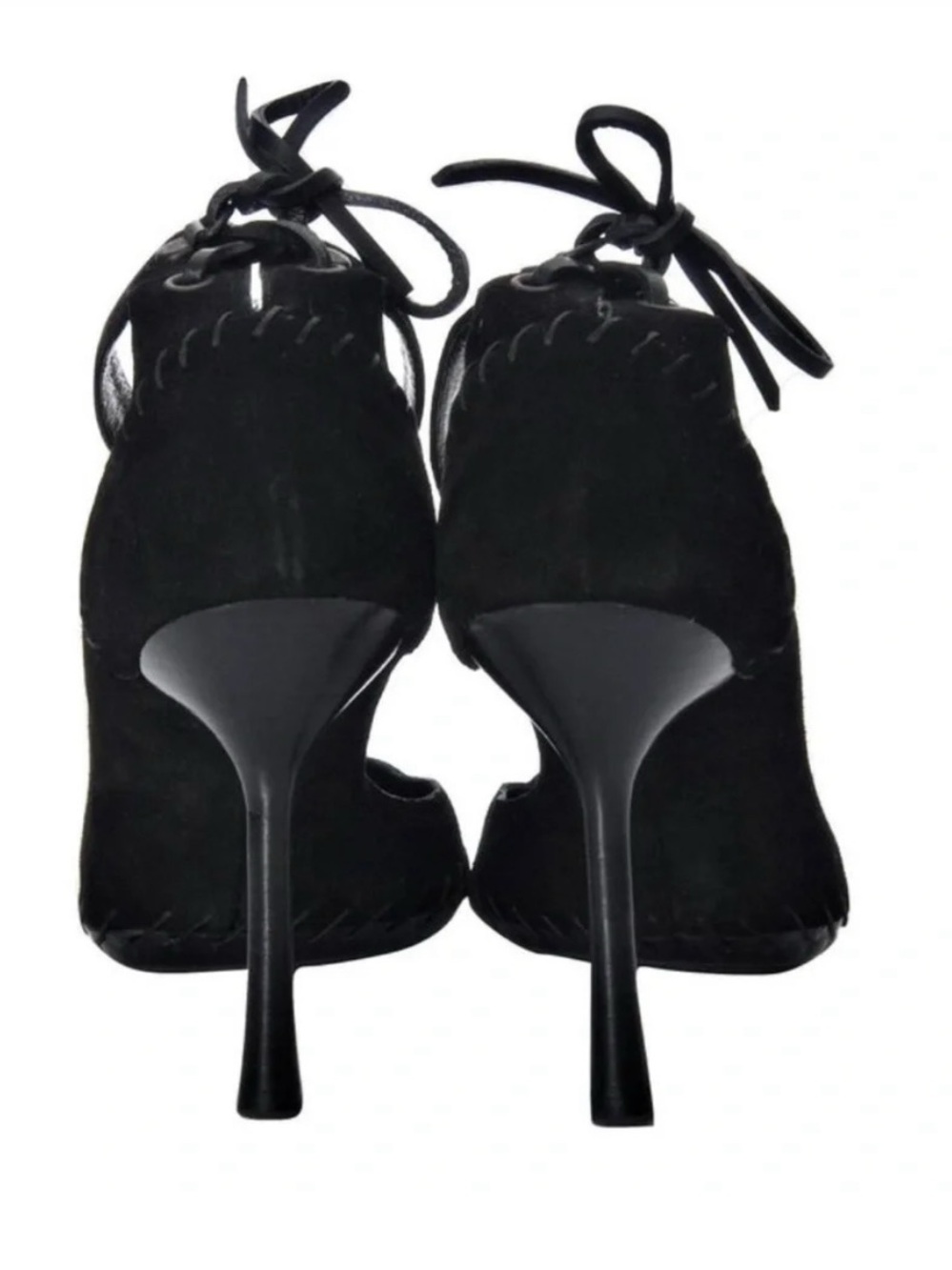 Gucci Tom Ford Suede Whipstitch Suede Leather Heels Sz 7B - Picture 3 of 16